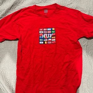 HUF world flag tshirt